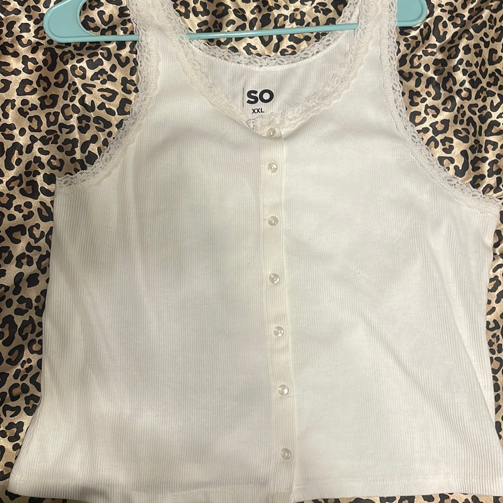 White plus size tank top. Buy two get one free
